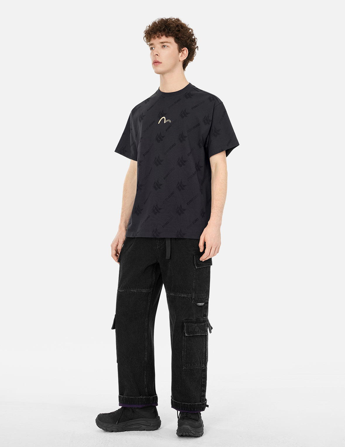 Two Tone Distressed Oversized Cargo Pants