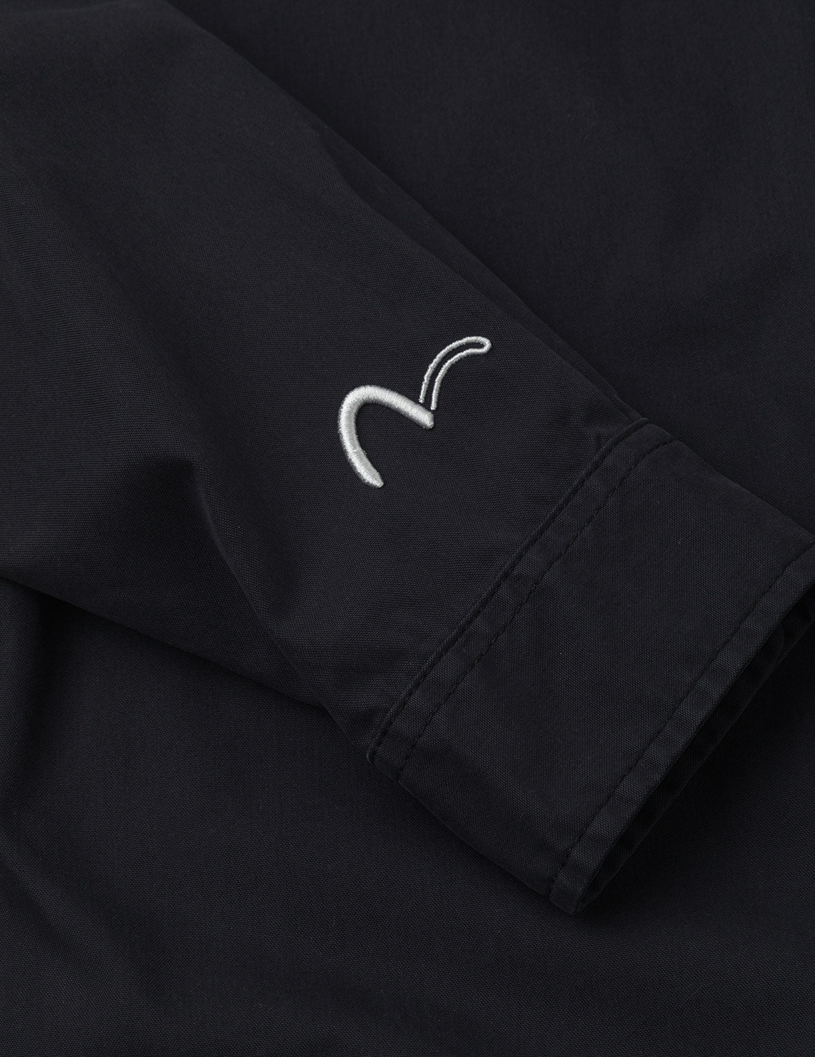 商標和海鷗刺繡寬版襯衫外套