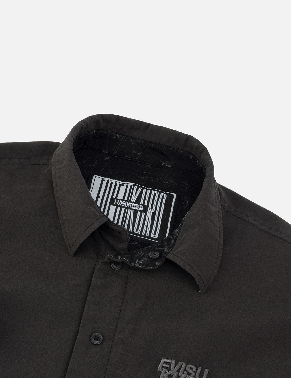 Reversible Washed Logo Embroidery and Embossing Relax Fit Jersey Shirt