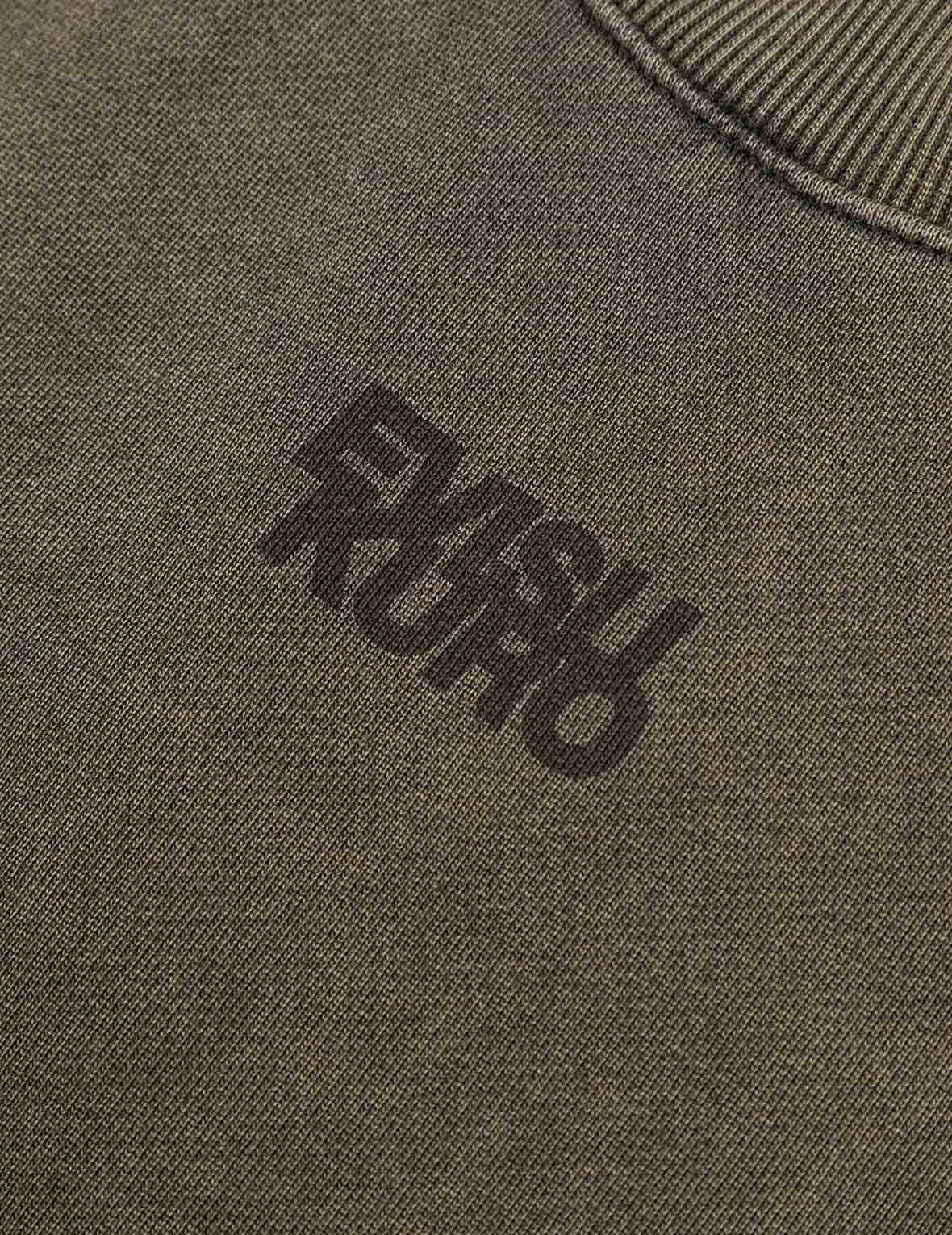 Heavy Washed Loose Fit Short-Sleeve Sweatshirt