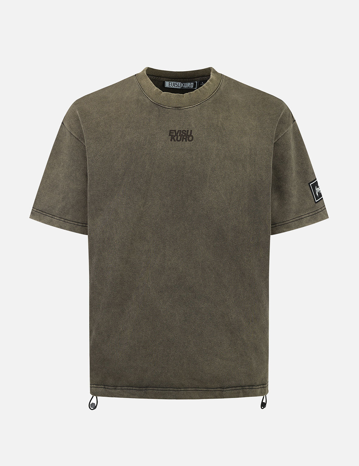 Heavy Washed Loose Fit Short-Sleeve Sweatshirt