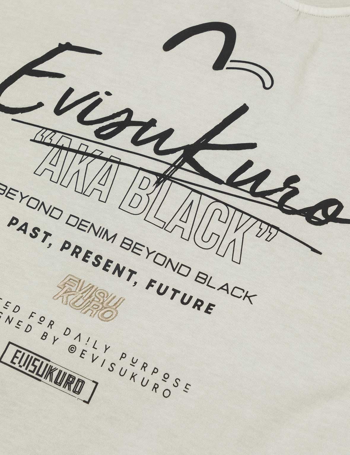 Seagull Embroidery and Logo Print Oversized T-shirt