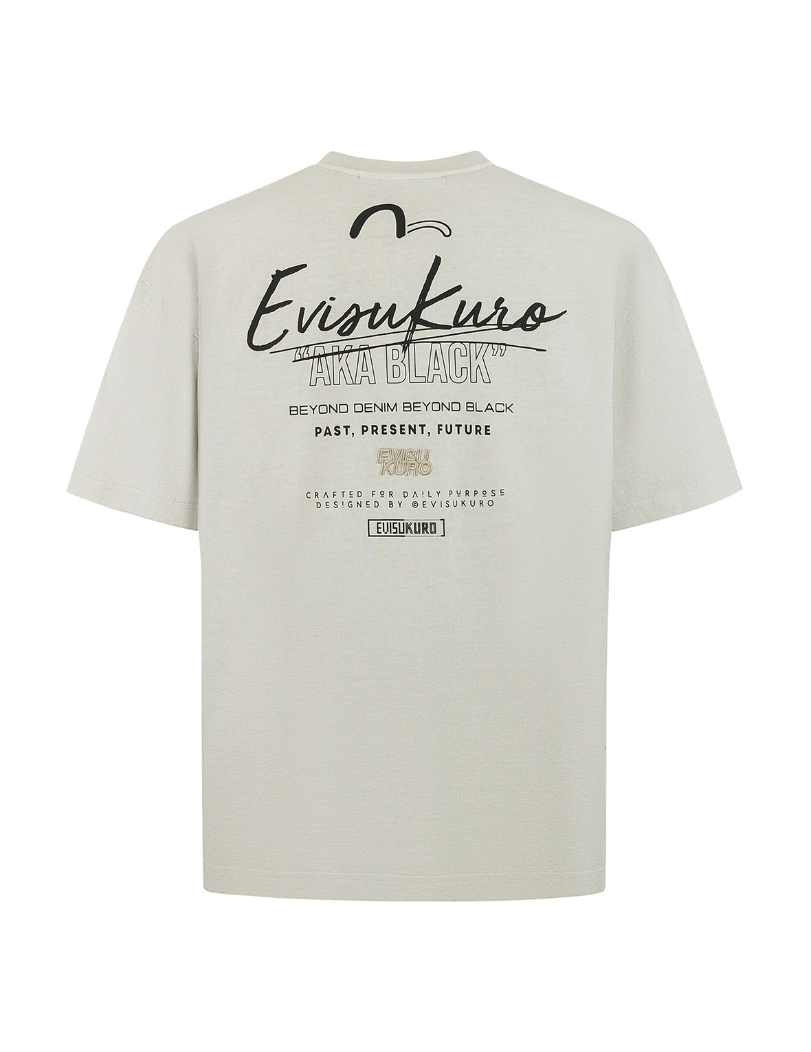 Seagull Embroidery and Logo Print Oversized T-shirt