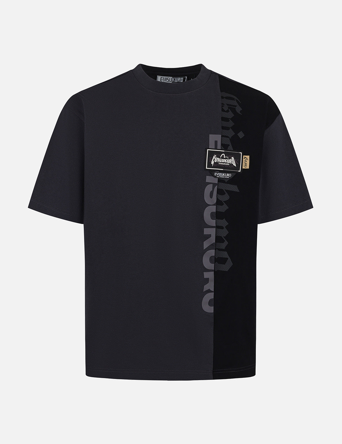Panel design with Multi Labels Relax Fit T-Shirt