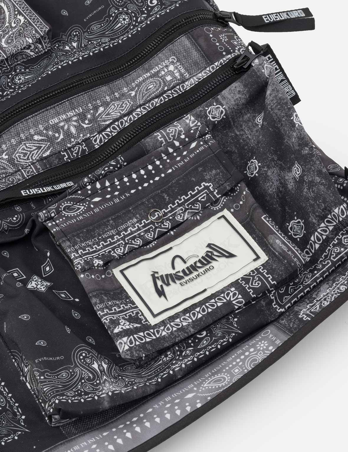 Allover Paisley Print Oversized Cargo Vest
