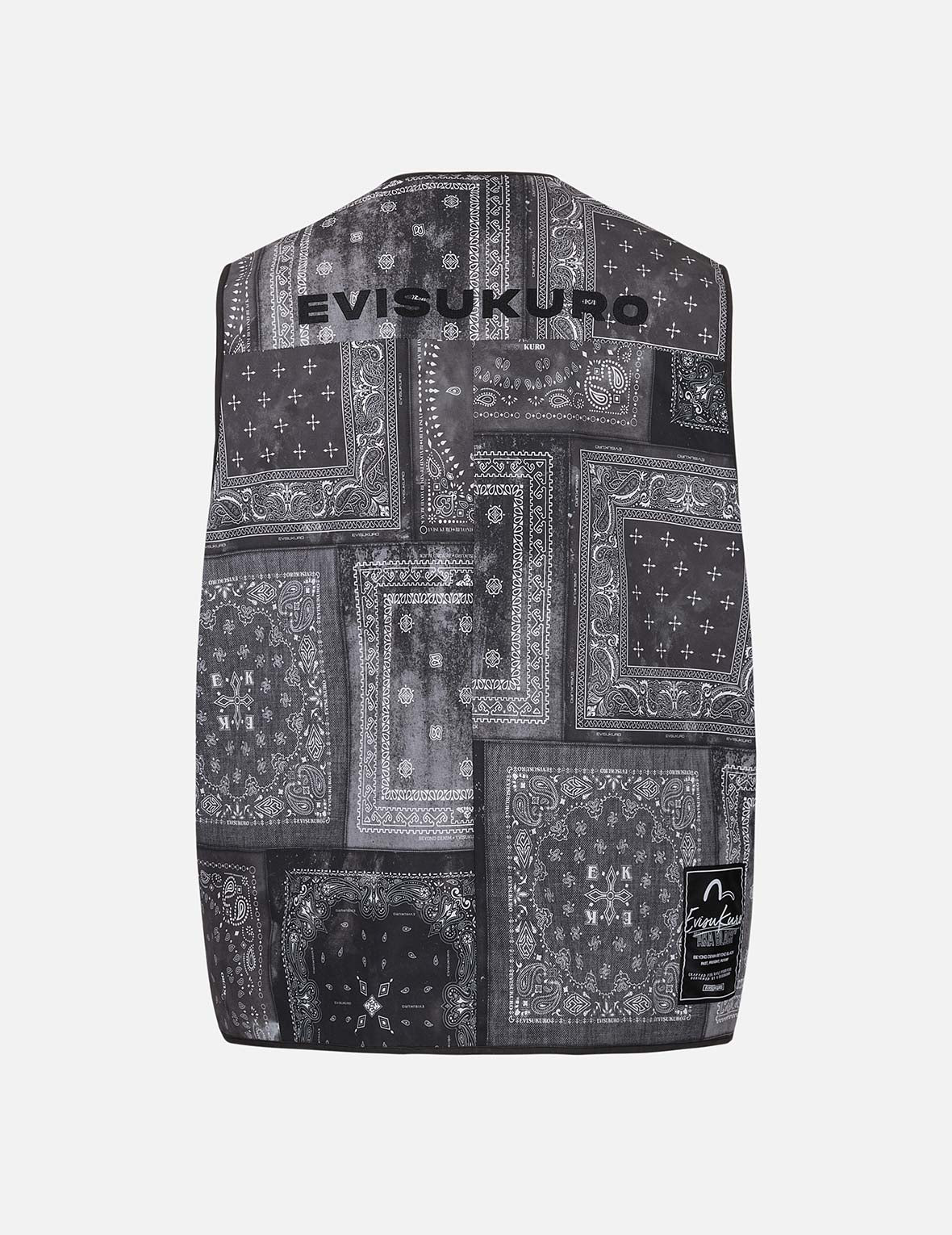 Allover Paisley Print Oversized Cargo Vest