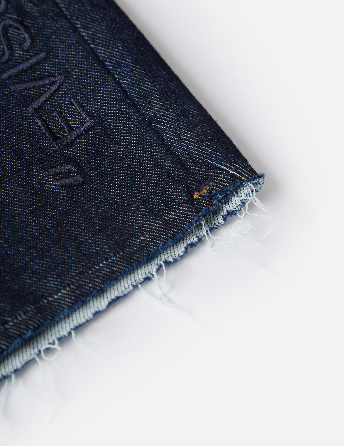 家花刺繡騎行牛仔短褲