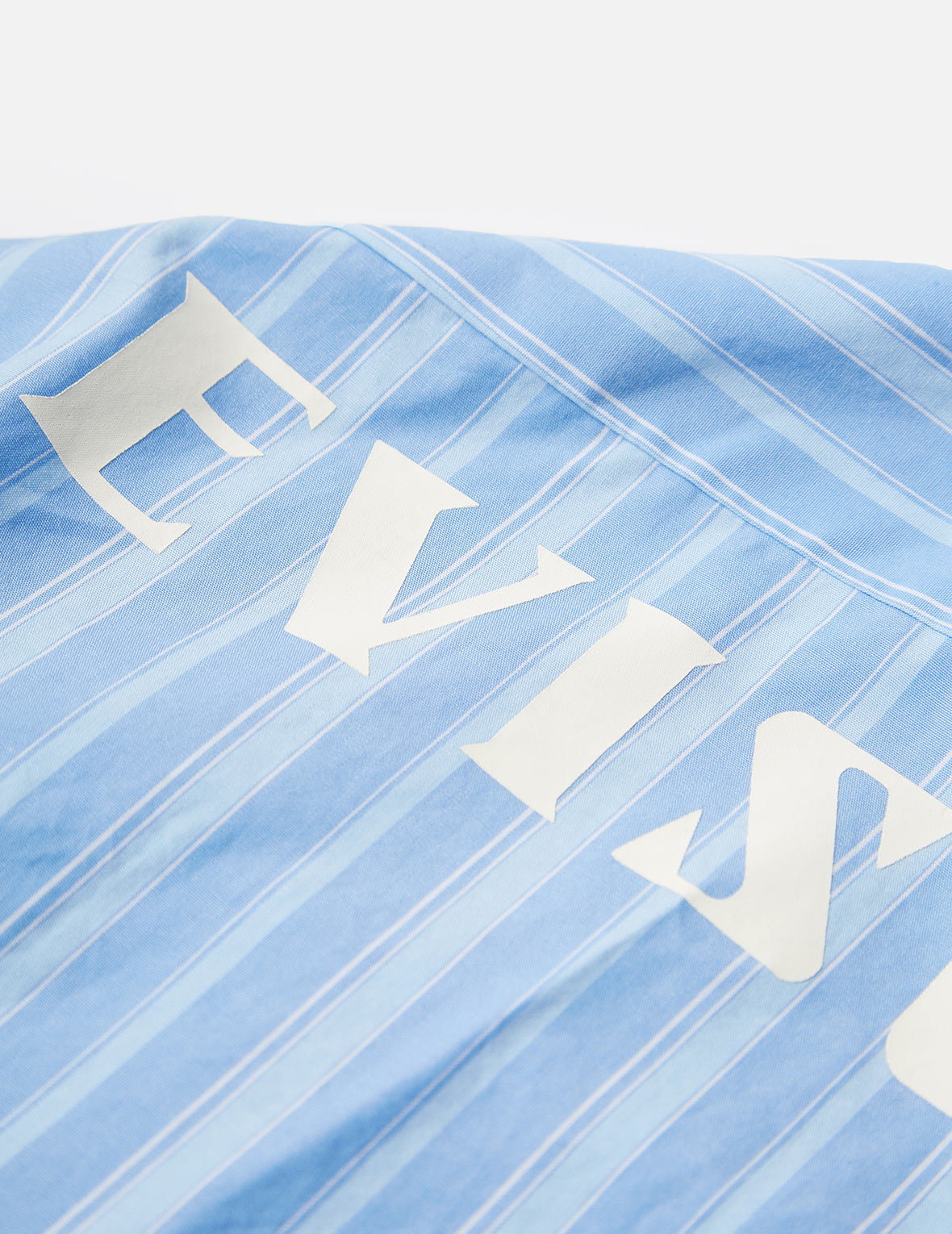 Drape Collar Pinstripe Shirt