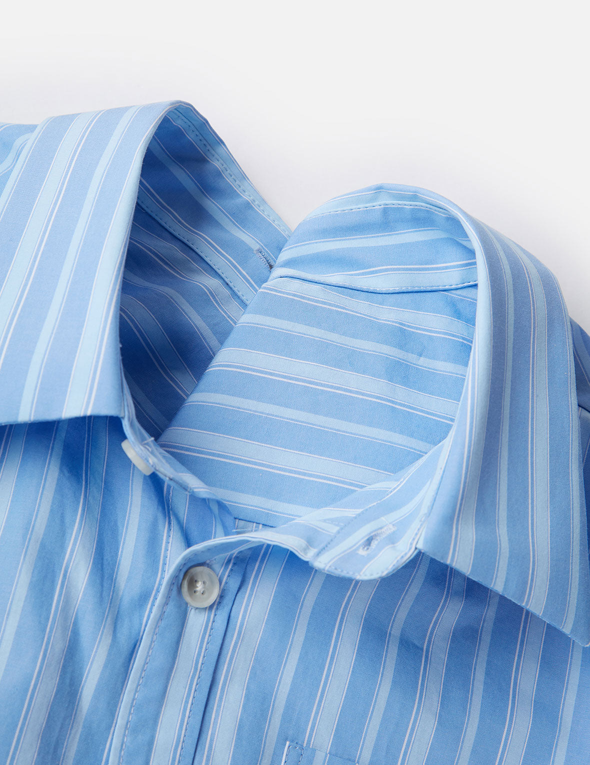 Drape Collar Pinstripe Shirt