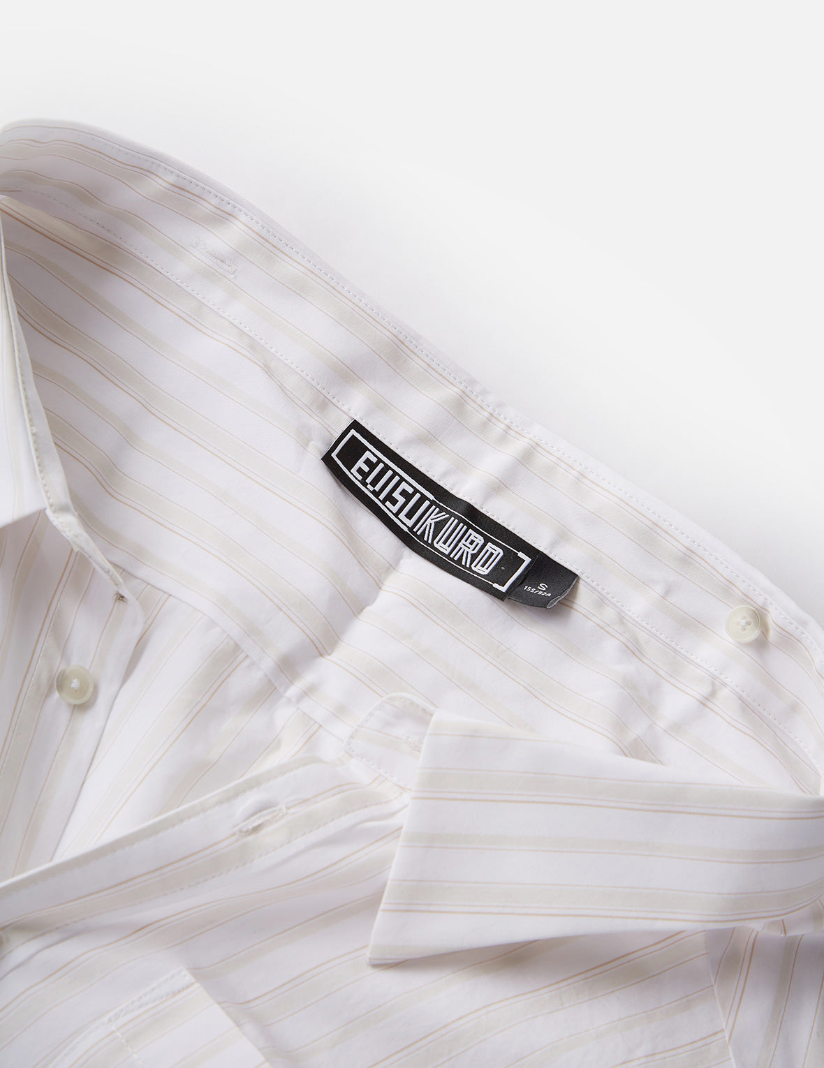 Drape Collar Pinstripe Shirt