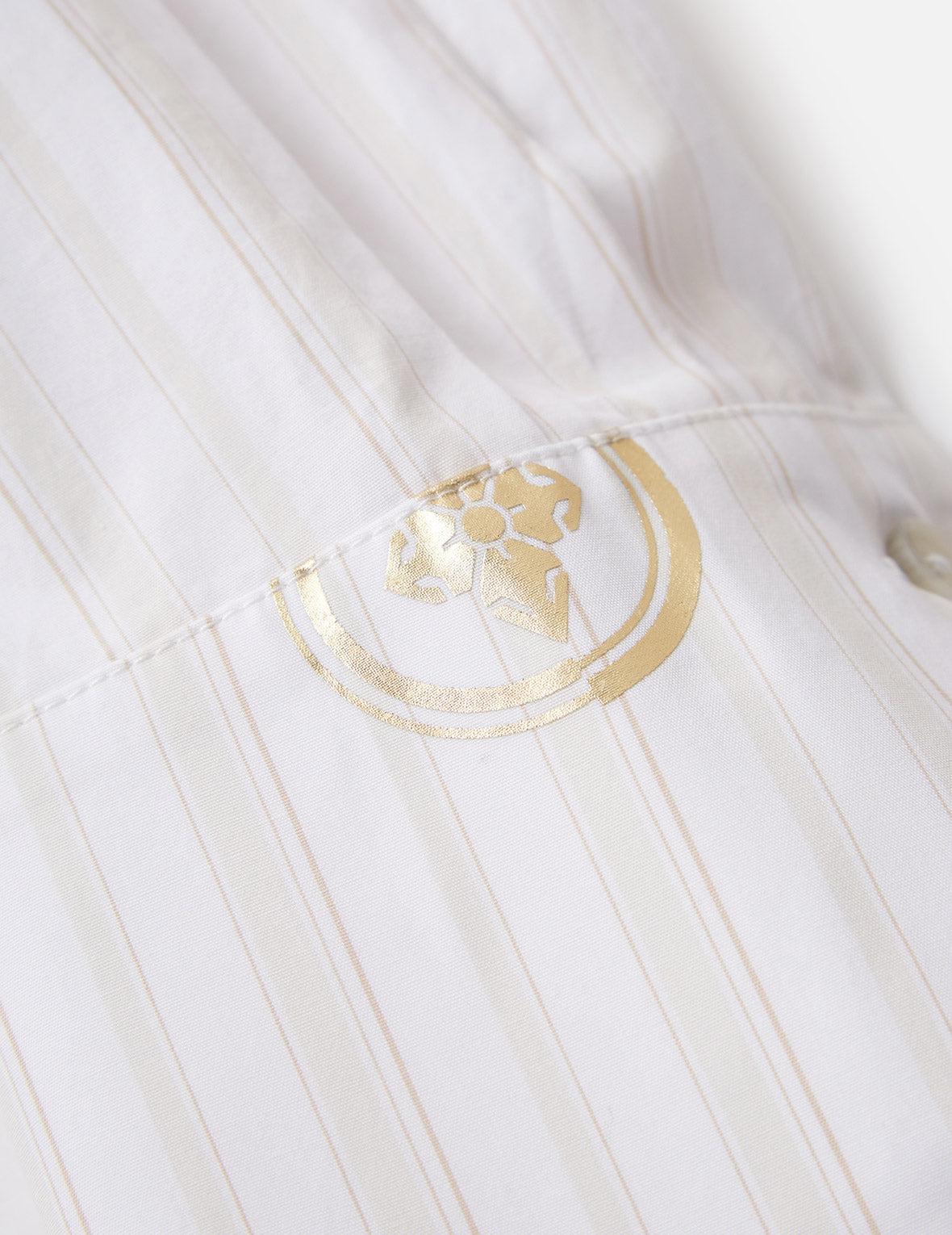Drape Collar Pinstripe Shirt