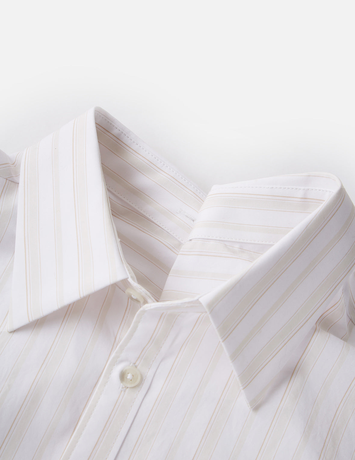 Drape Collar Pinstripe Shirt