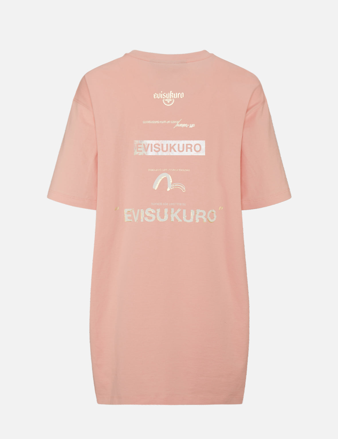 海浪紋理Logo標籤印花寬鬆T恤