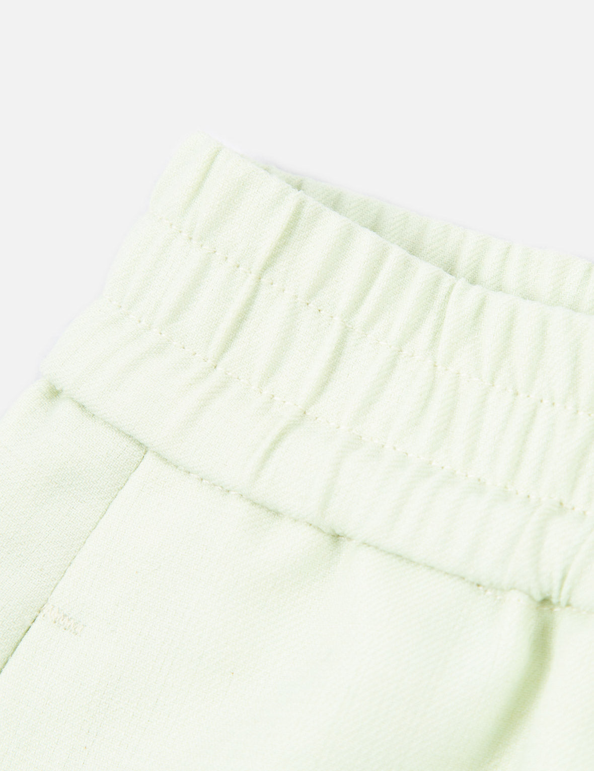 標語刺繡混羊毛短褲