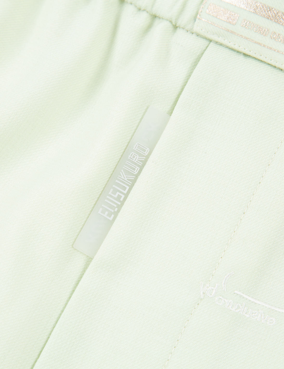 Slogan Embroidery Wool-blend Shorts