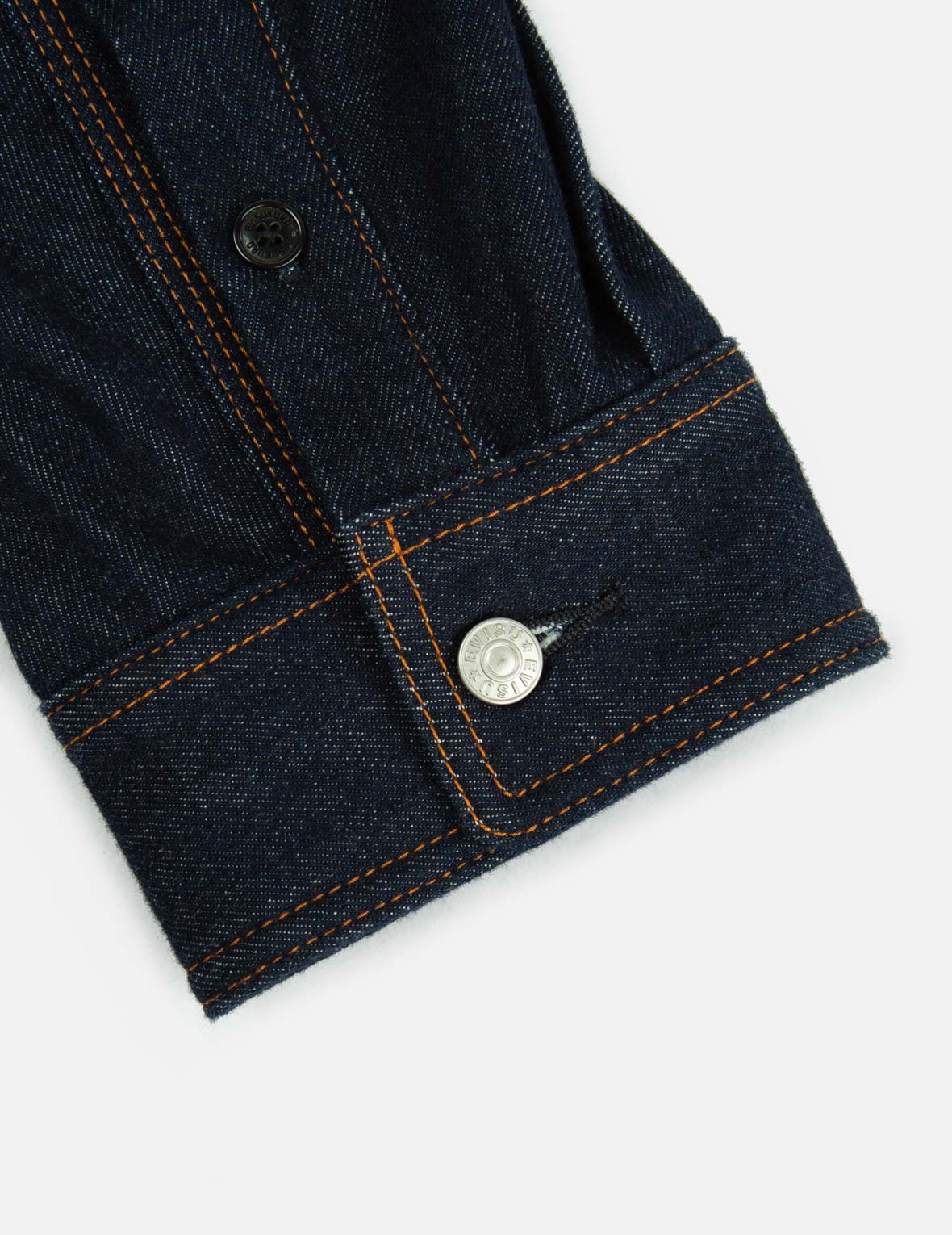 復古手寫商標刺繡牛仔襯衫外套