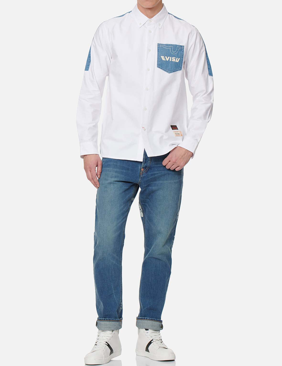 Denim Daicock Insert Oxford Shirt