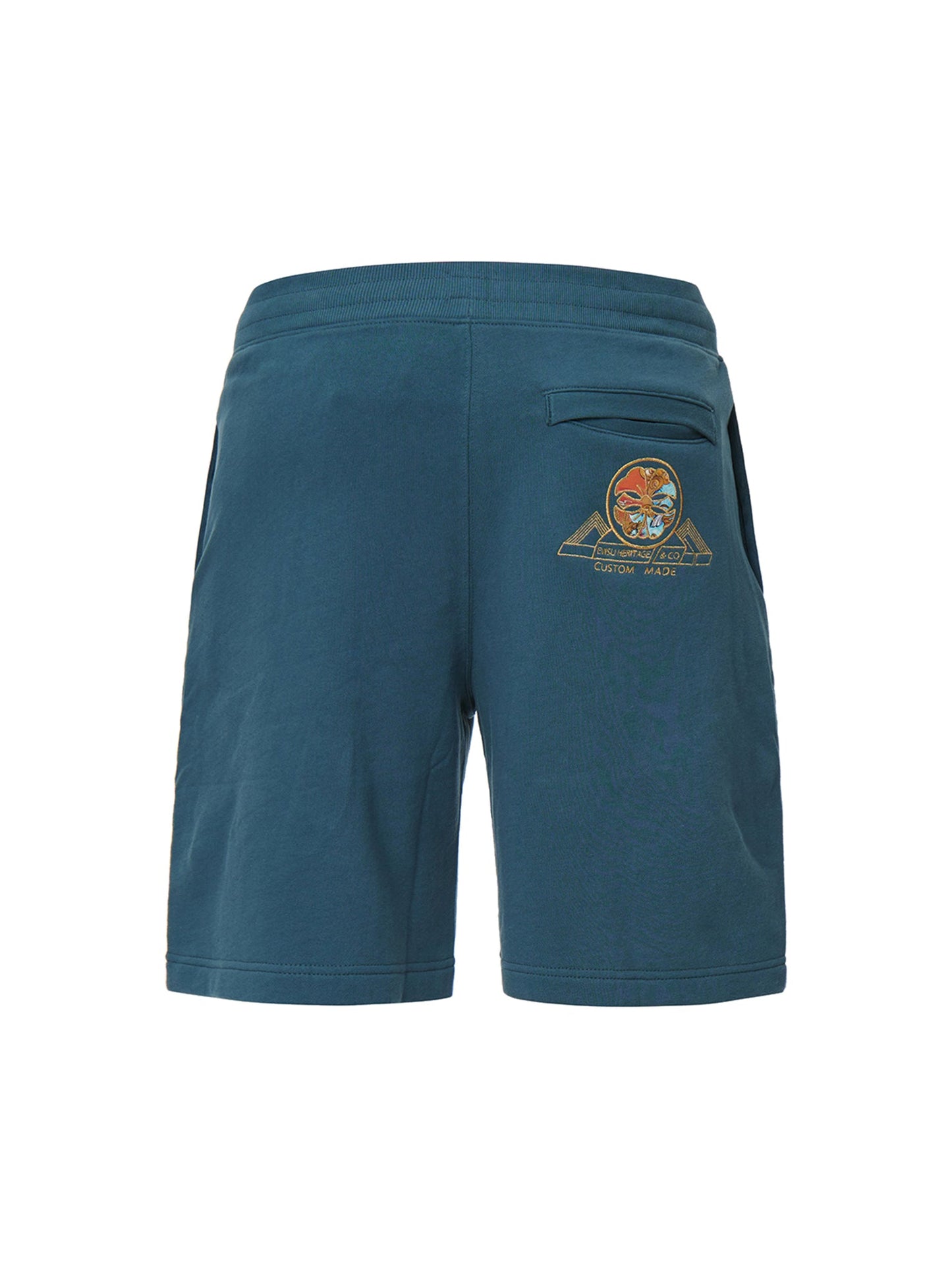 Kamon Print and Embroidery Sweat Shorts