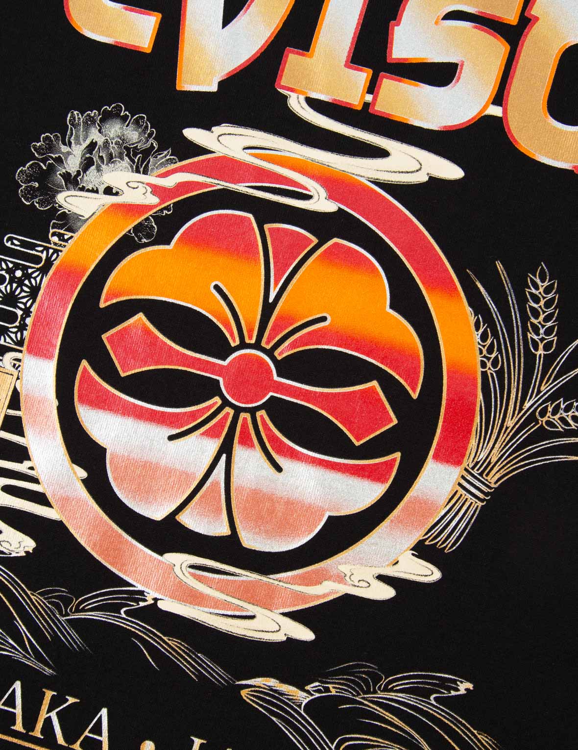 Sunset Gradated Kamon Print T-Shirt