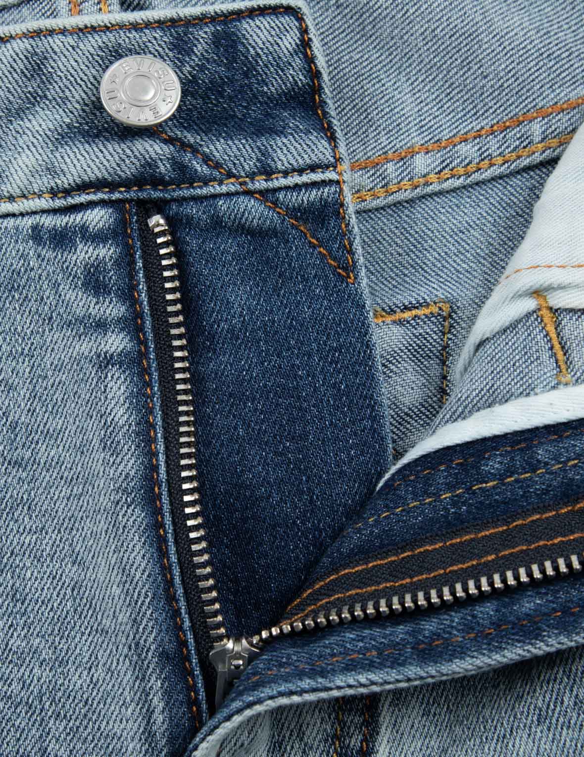海鷗刺繡破洞彈性緊身牛仔褲 #2028