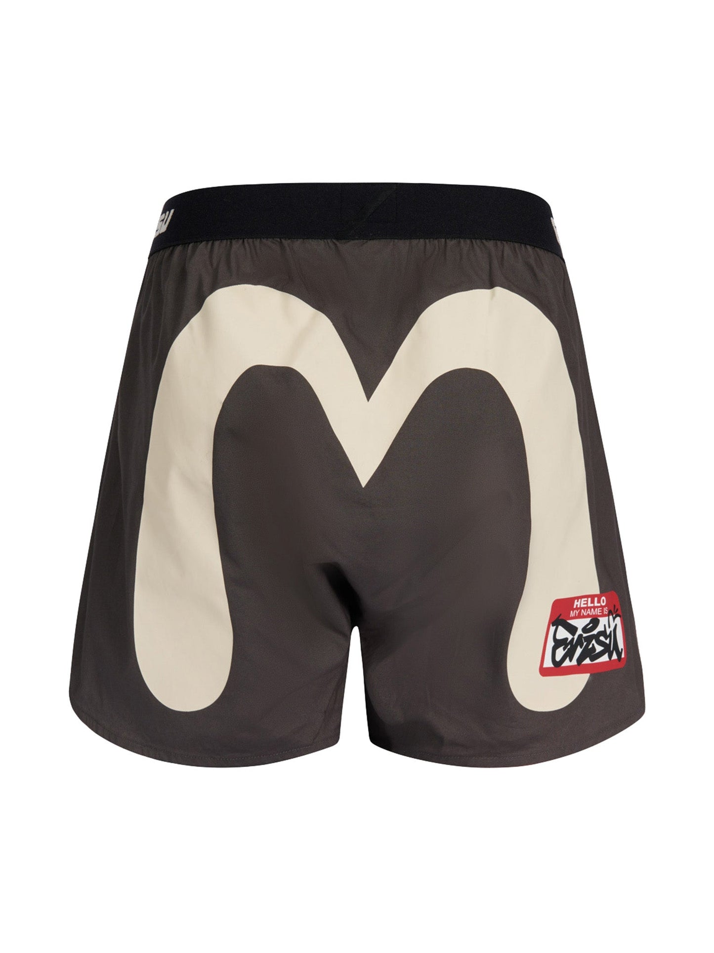 Graffiti Sticker with Daicock Print Boxer Shorts