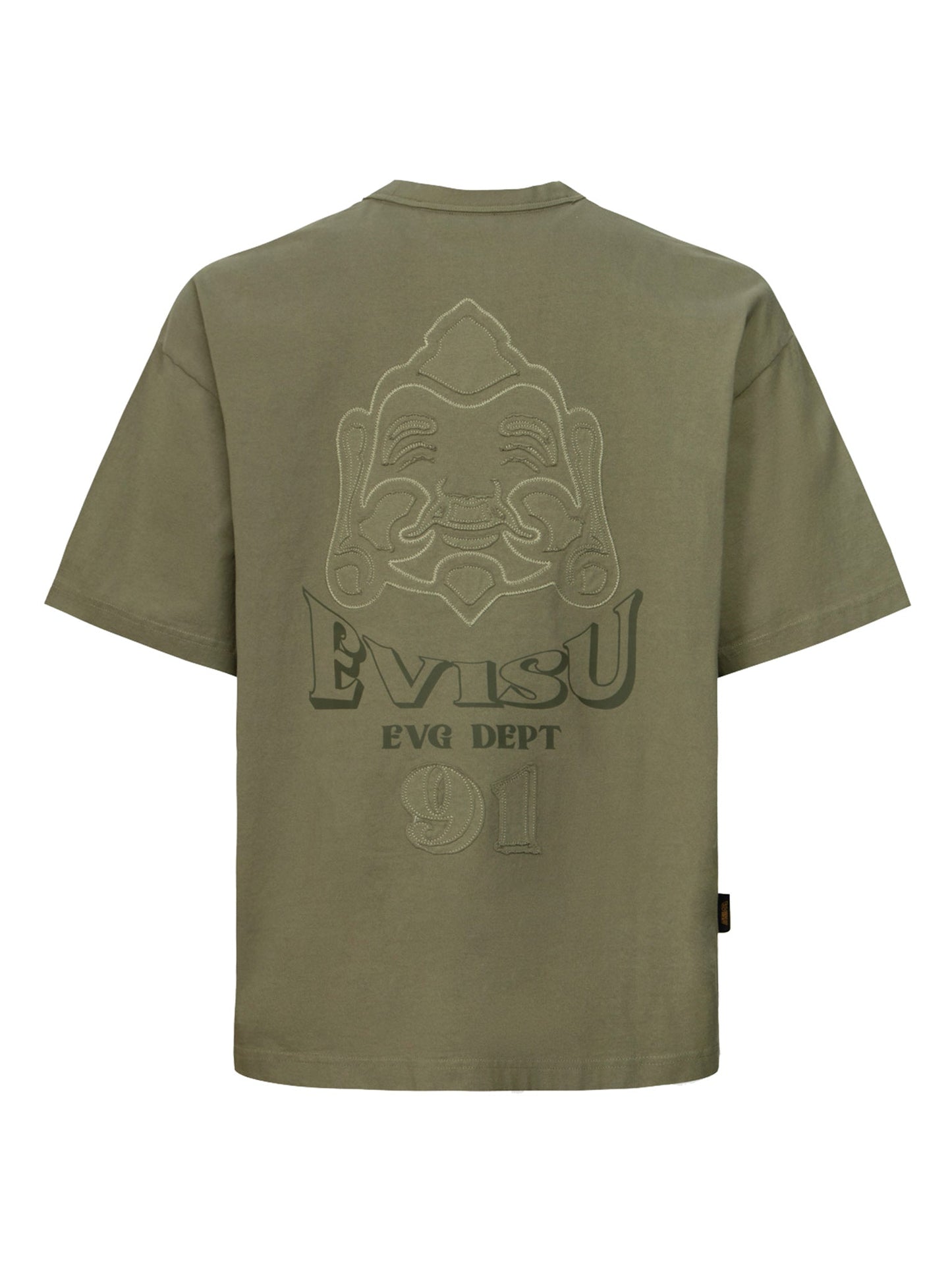 Hand Stitching Godhead Embroidery Loose Fit T-Shirt