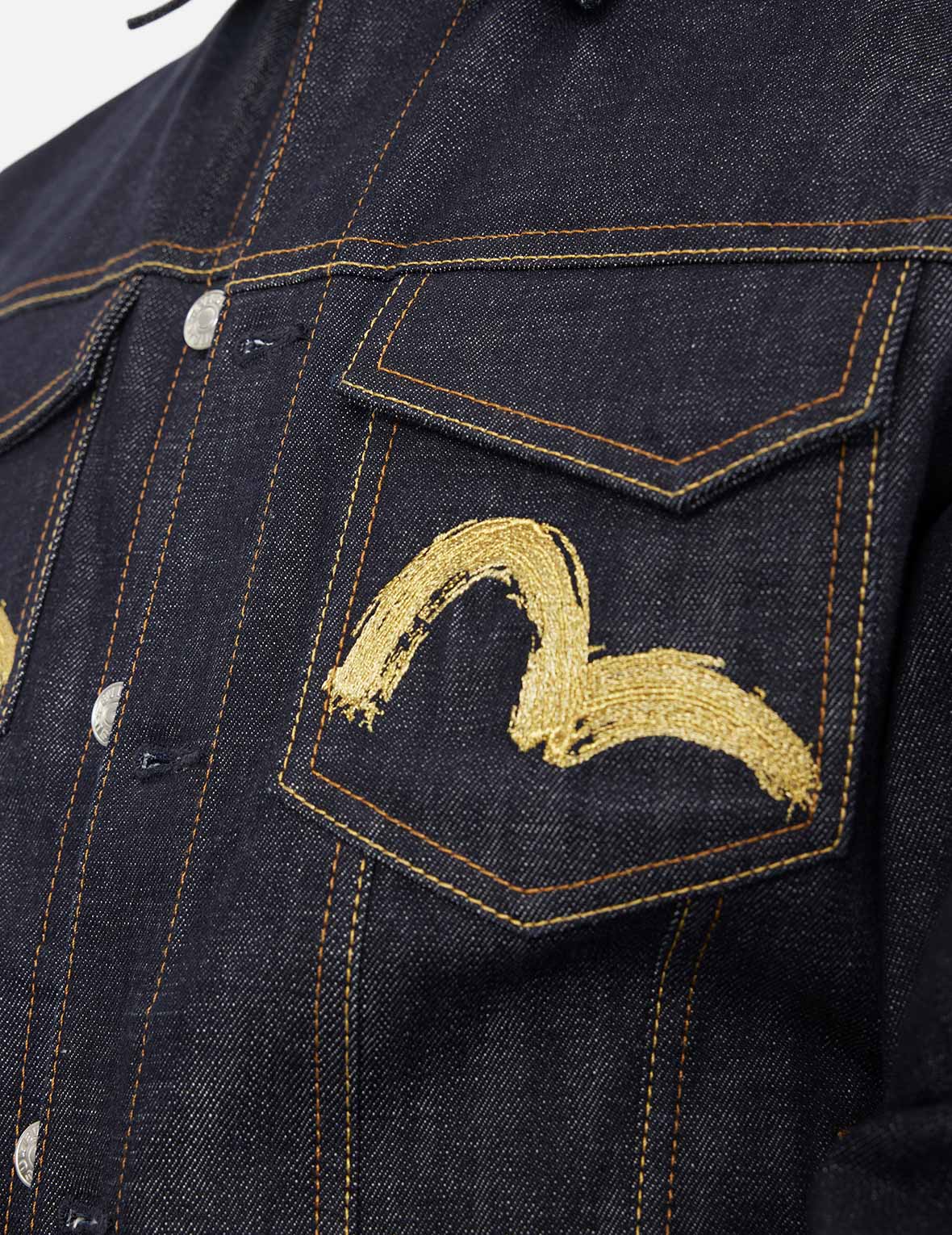 神獸白澤刺繡寬版休閒牛仔外套