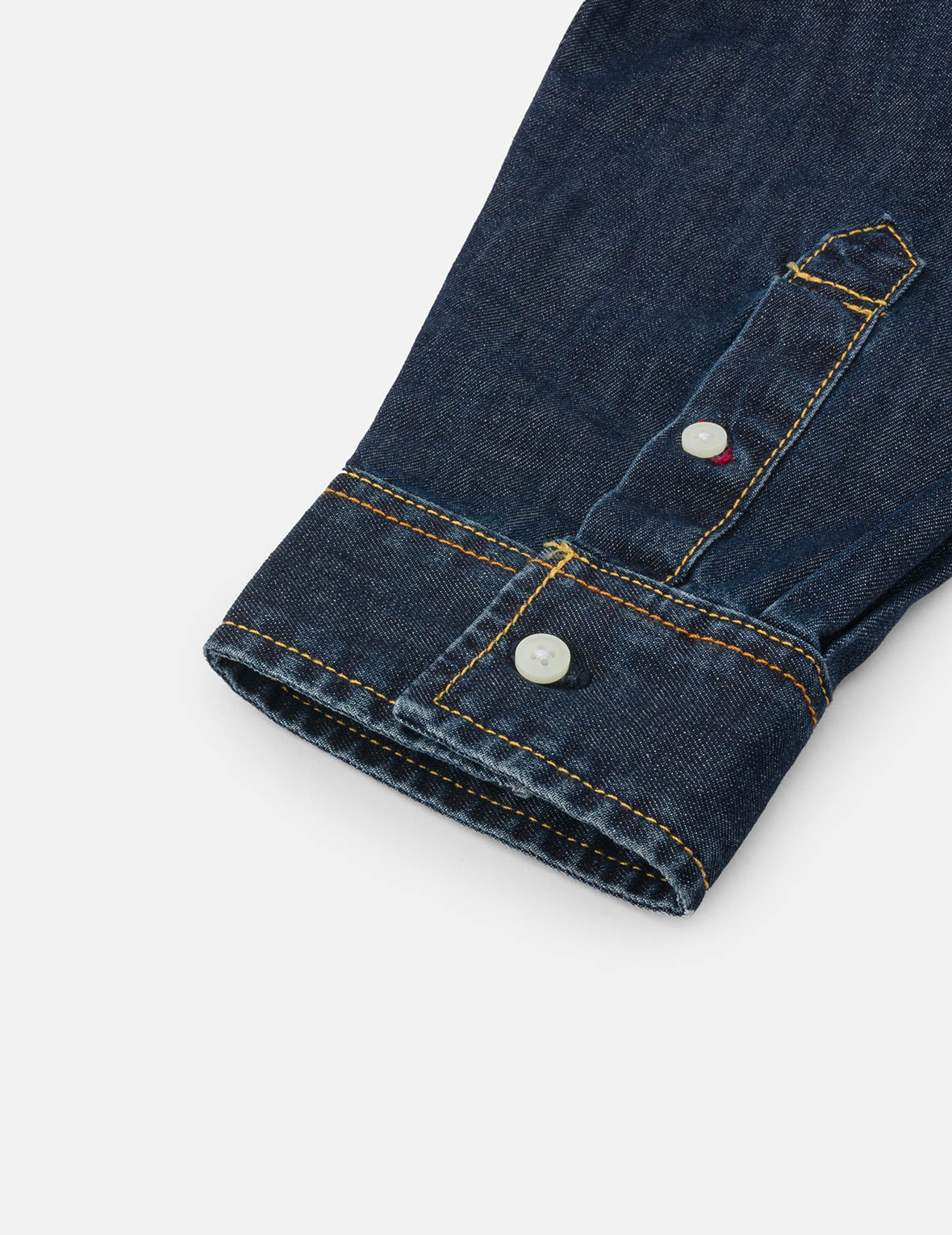 Multi-Pocket with Brocade Patch Relax Fit Denim Shirt