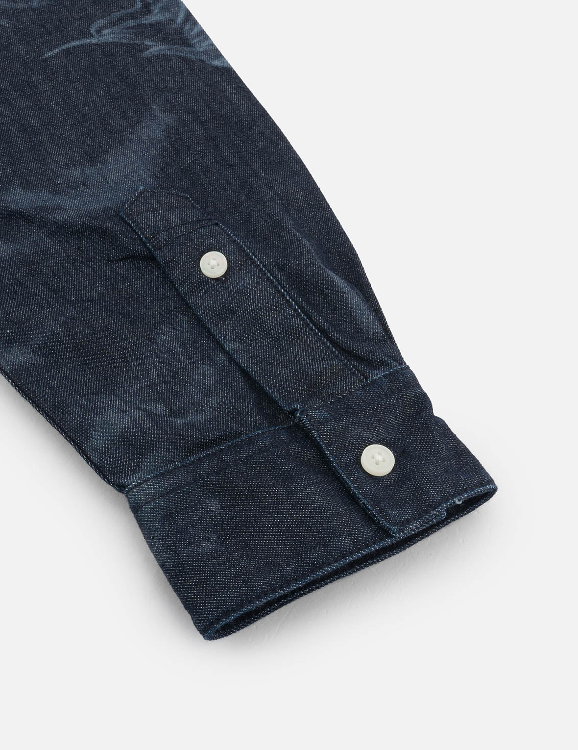 Hakutaku Laser Printed Relax Fit Denim shirt