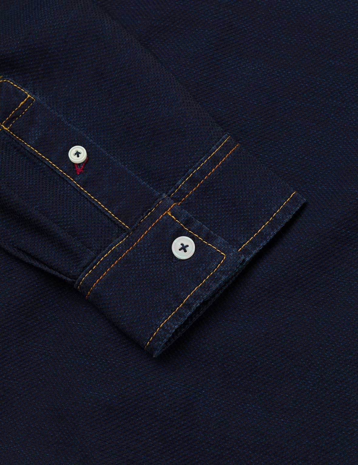 Seagull Print Regular Fit Denim Shirt