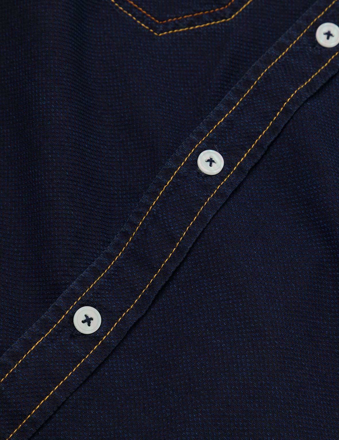 Seagull Print Regular Fit Denim Shirt