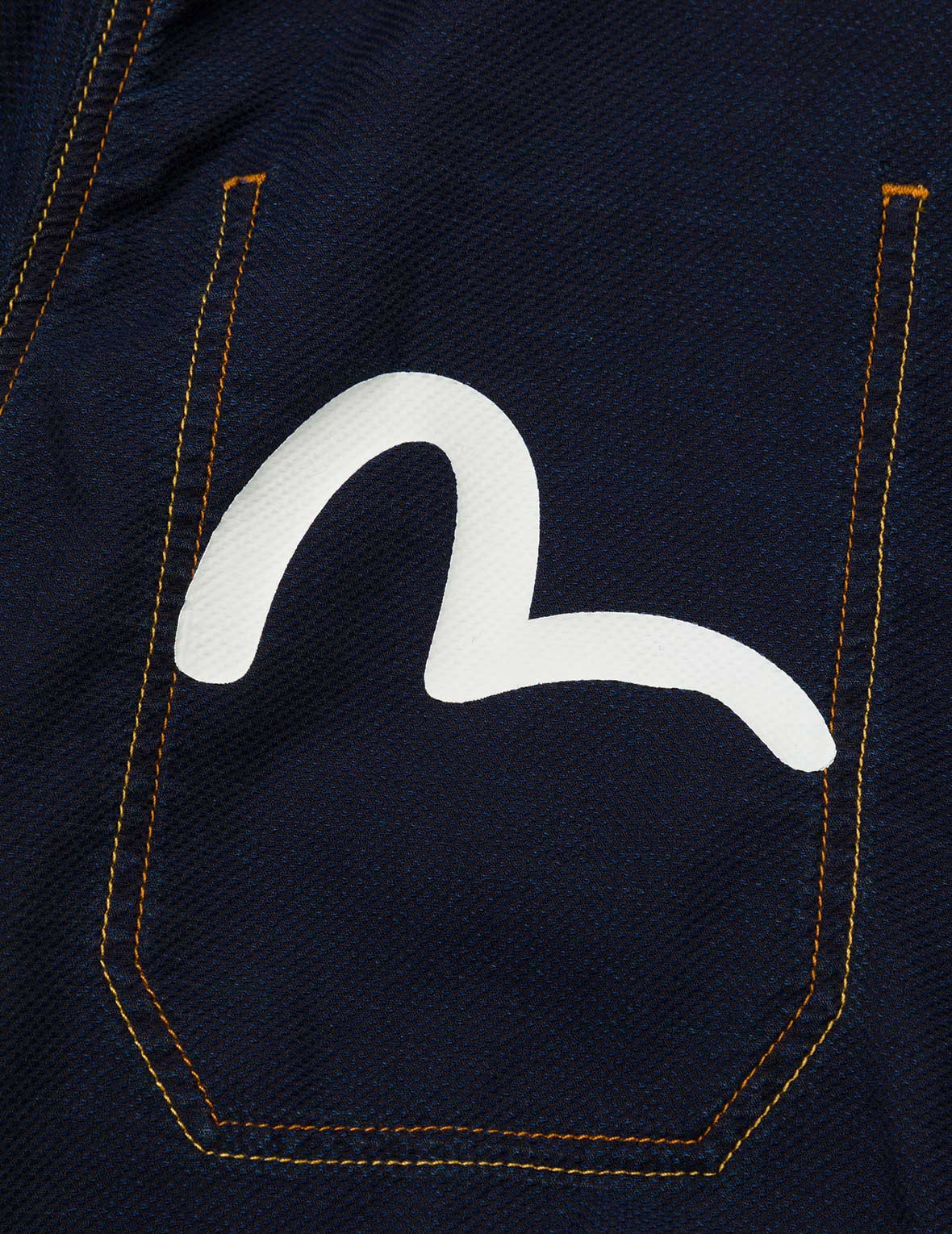 Seagull Print Regular Fit Denim Shirt
