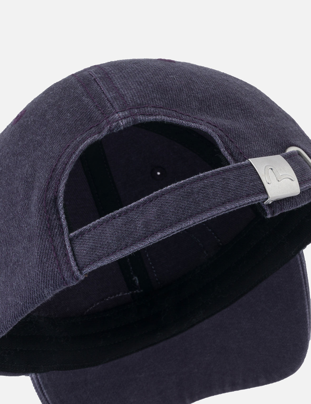 Distressed Seagull and Logo Embroidery Denim Cap