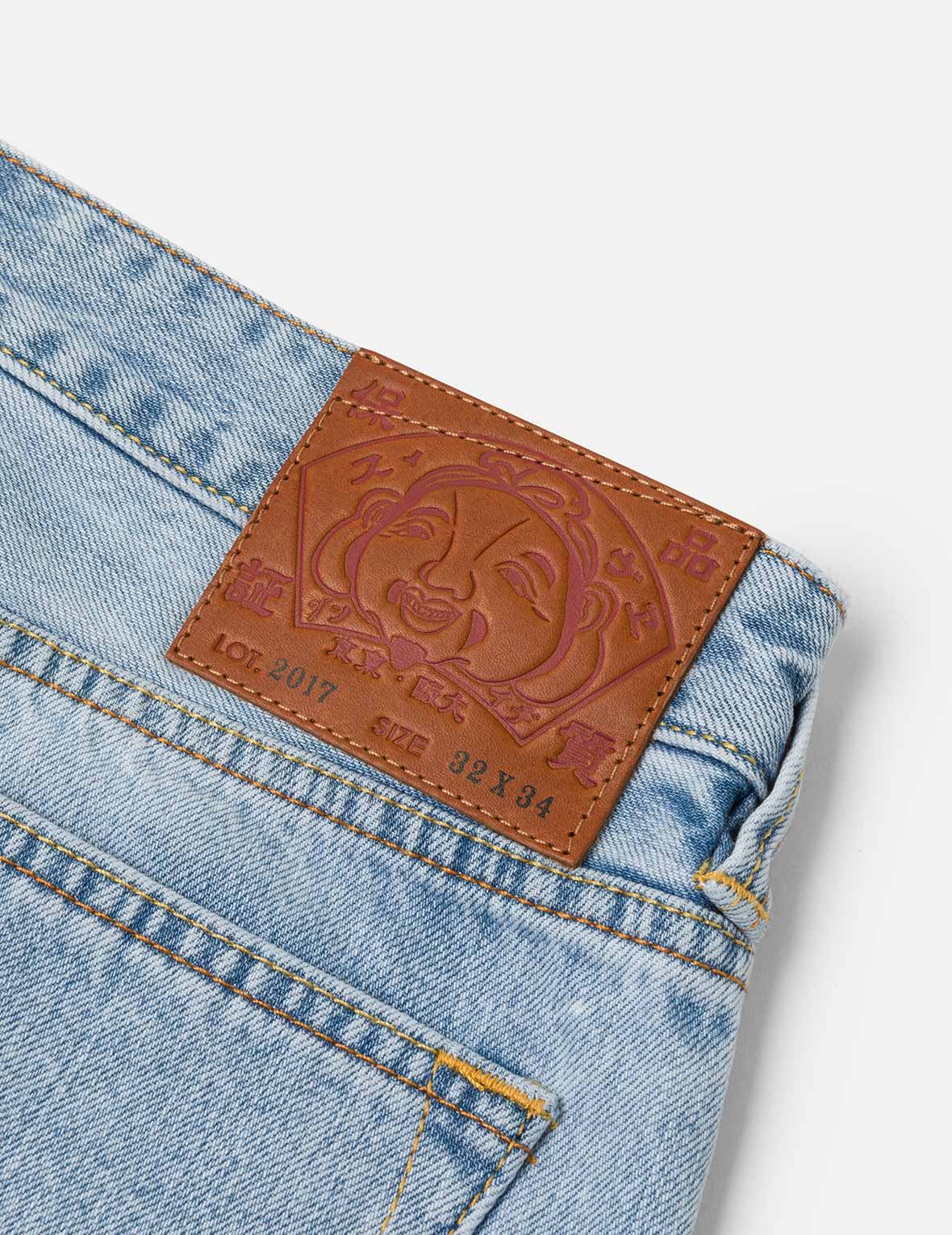 Graffiti-Style Daicock Print Taper Fit Jeans #2017