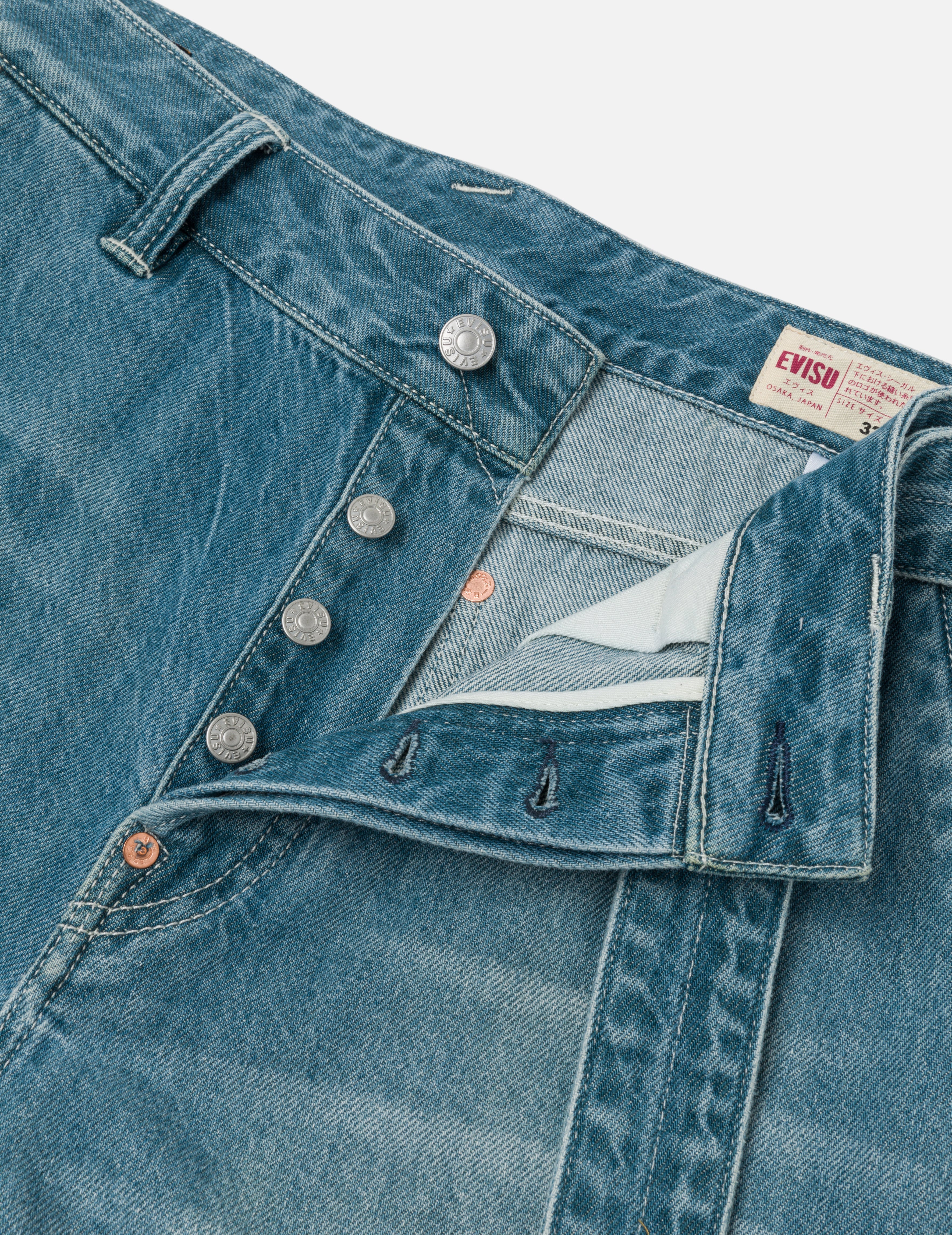 趣味海鷗印花口袋寬鬆版型牛仔褲 #2038