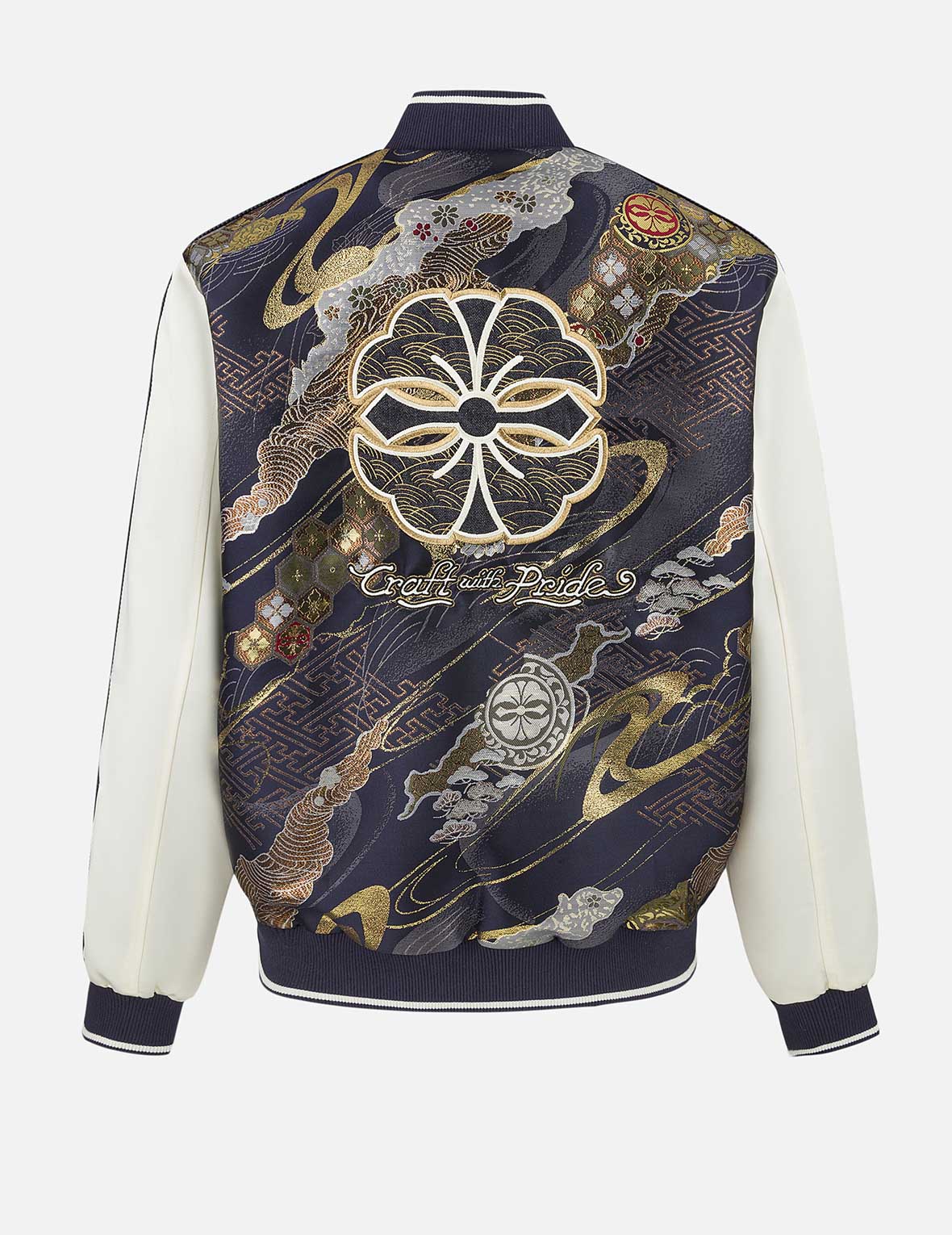 Kamon Brocade Appliqué Regular Fit Souvenior Jacket