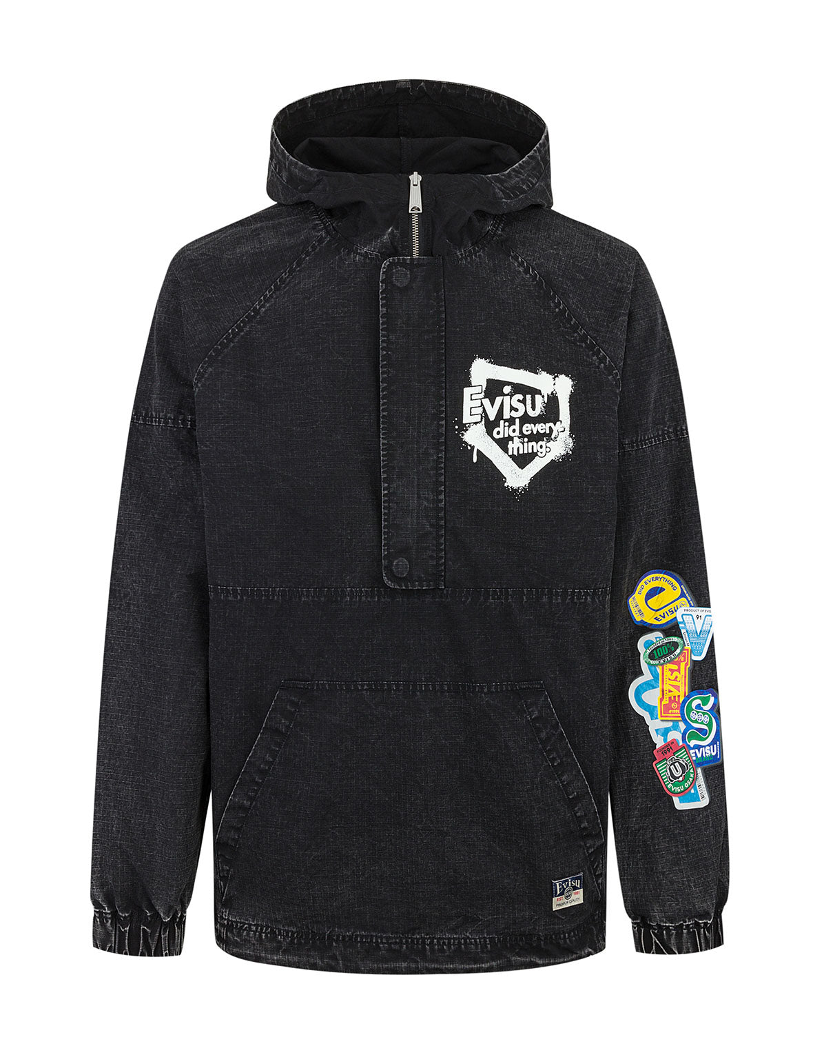 Graffiti Logo Relax Fit Half-Zip Hood Jacket