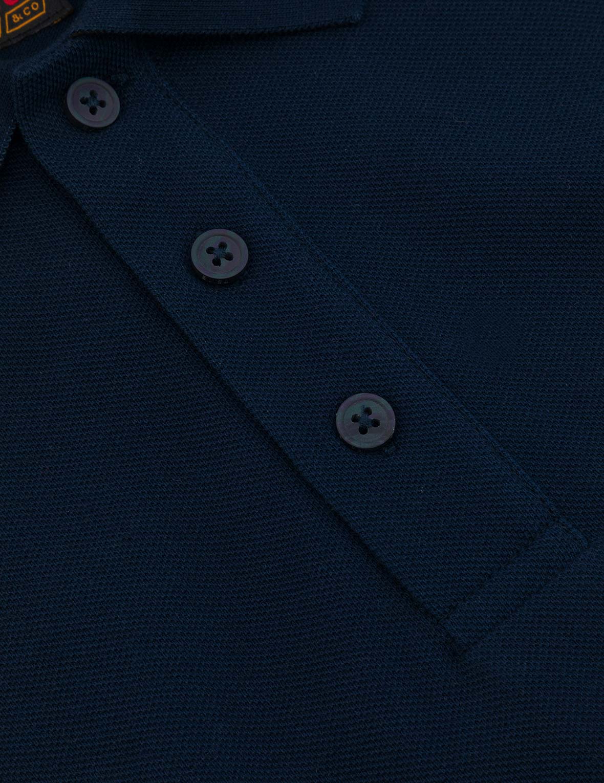 商標刺繡寬版休閒POLO衫