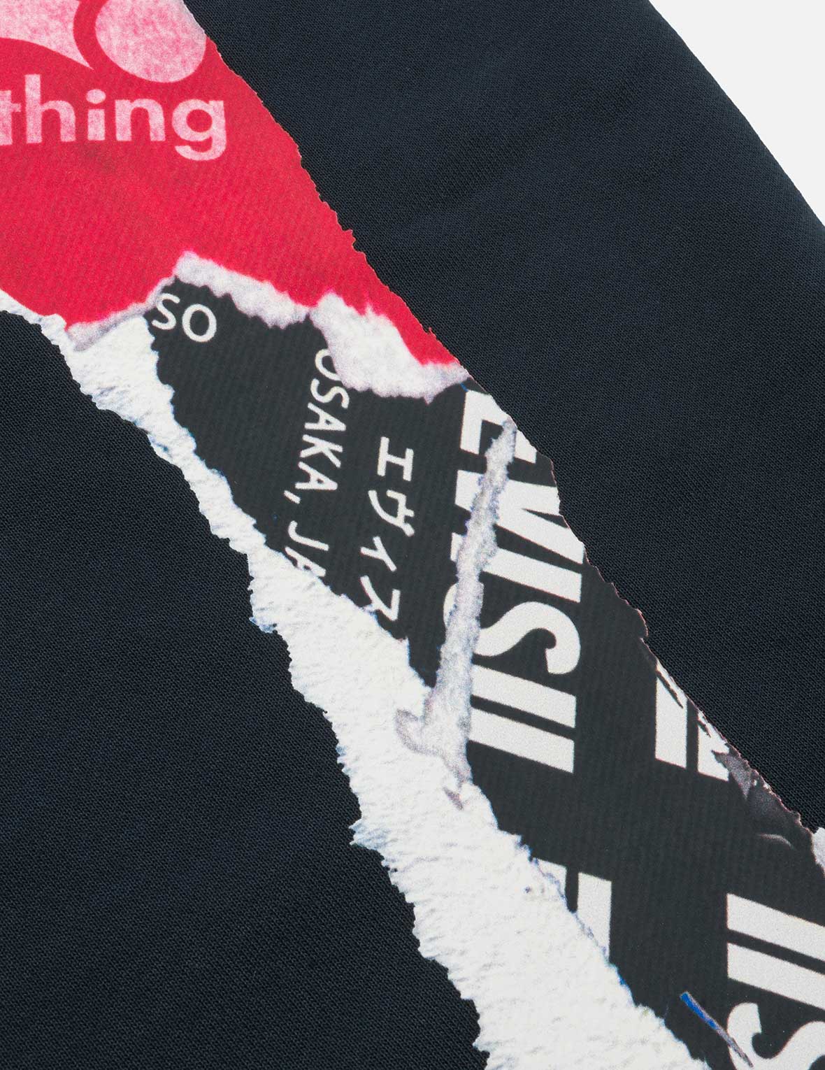 海報大M印花時尚版型運動褲