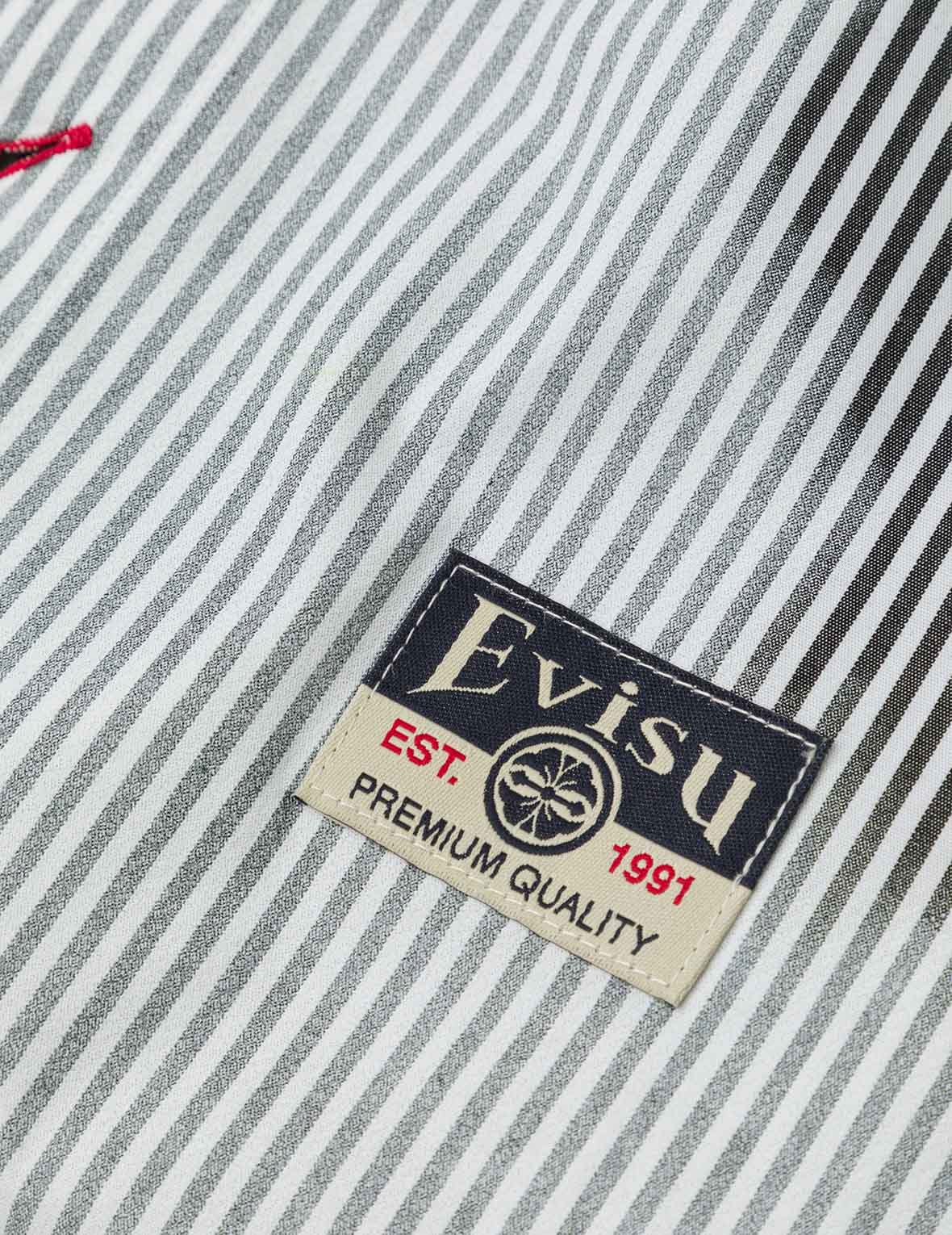 Two-tone Striped Oversized Short-sleeve Shirt