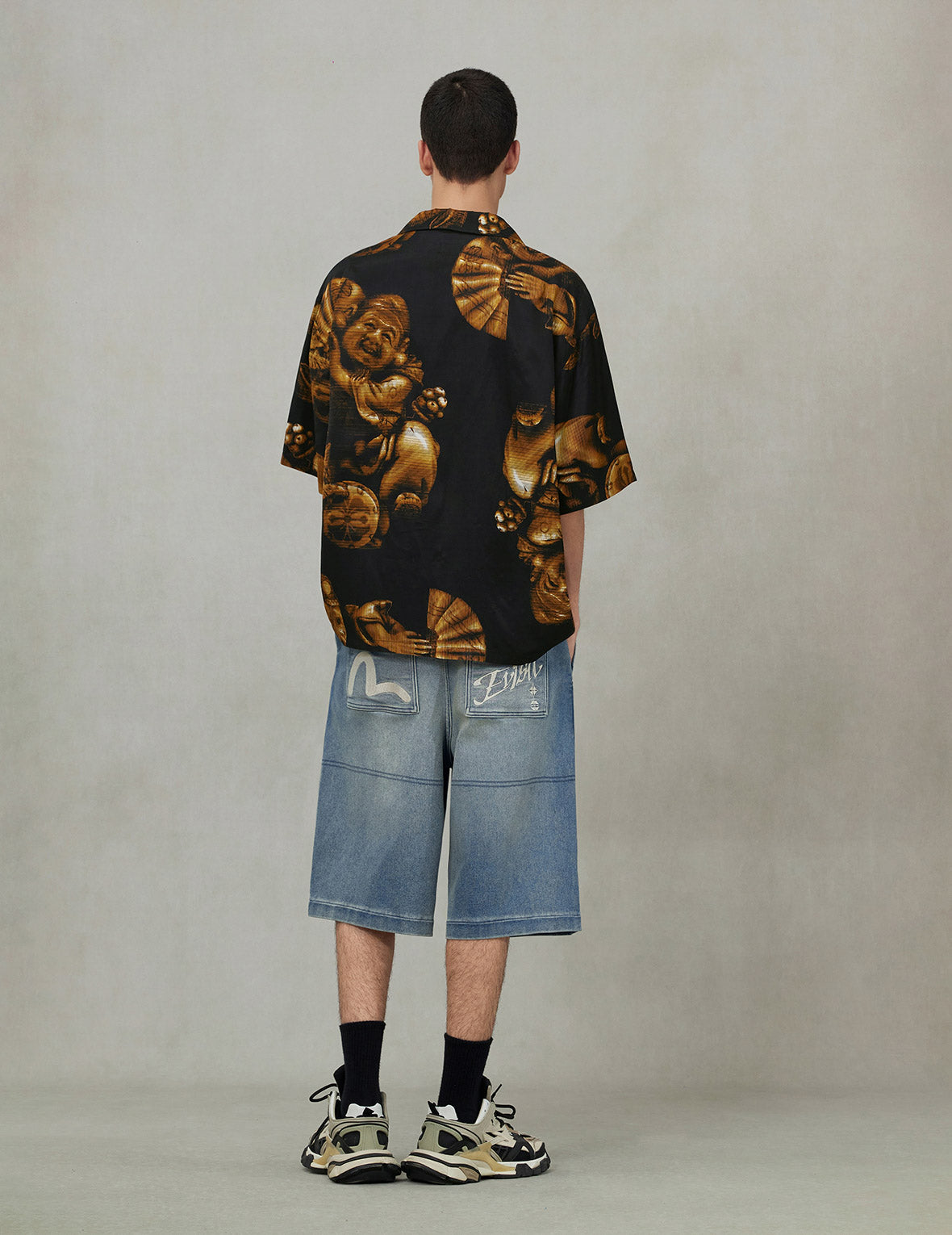 Allover Godhead Print Boxy T-shirt