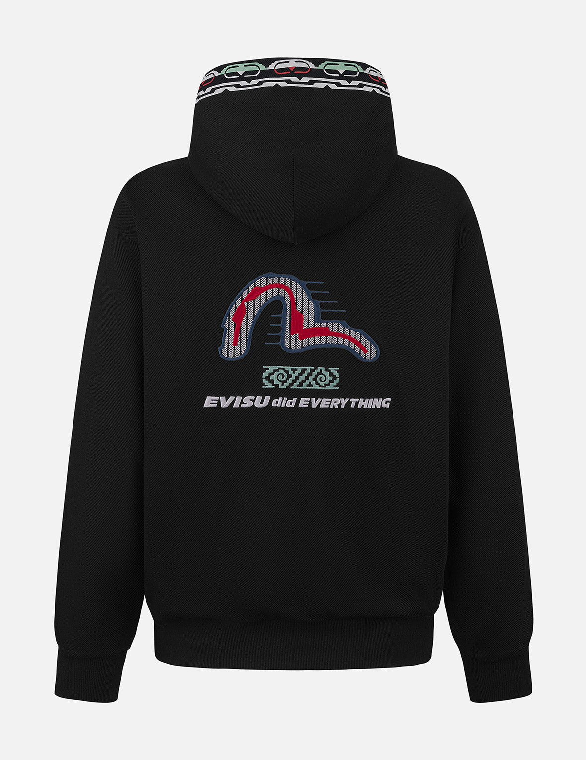 EVISU Totem Print and Embroidery Relax Fit Hoodie