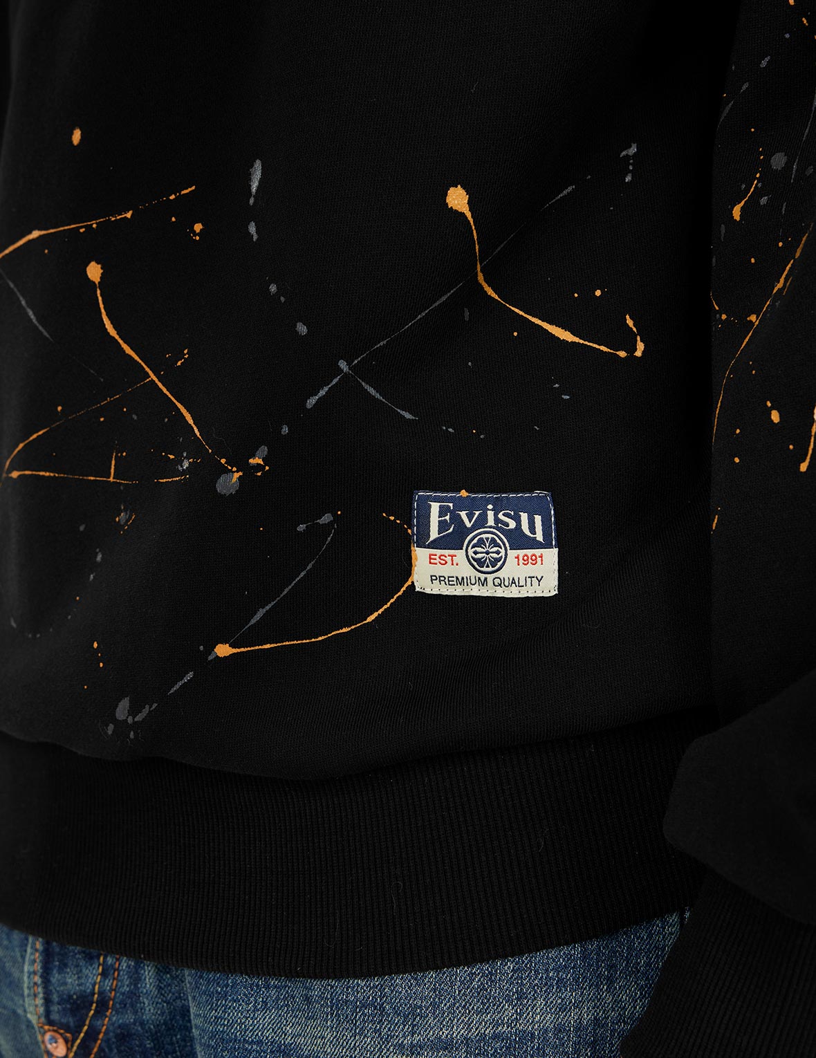 商標和海鷗印花寬版休閒衛衣