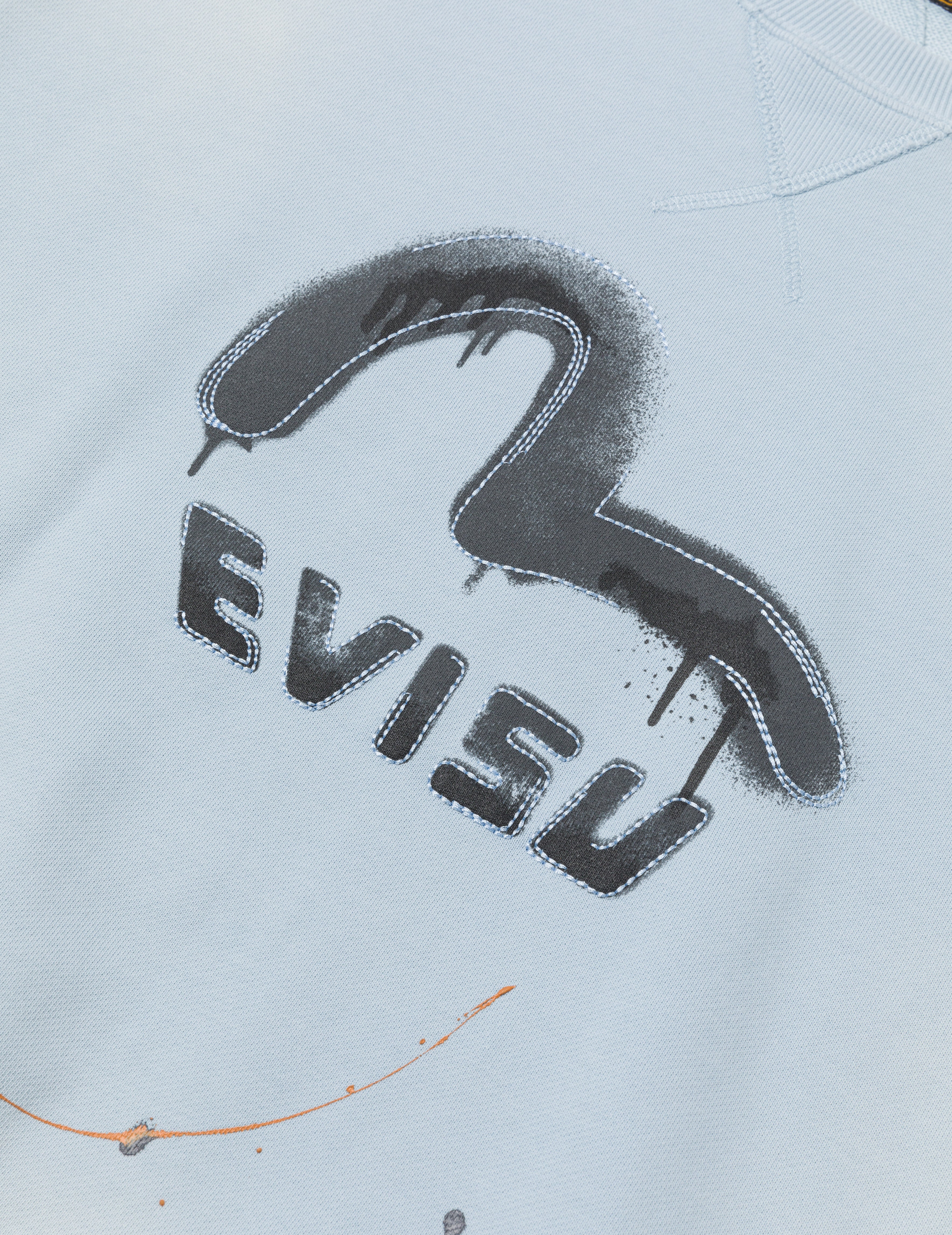 商標和海鷗印花寬版休閒衛衣