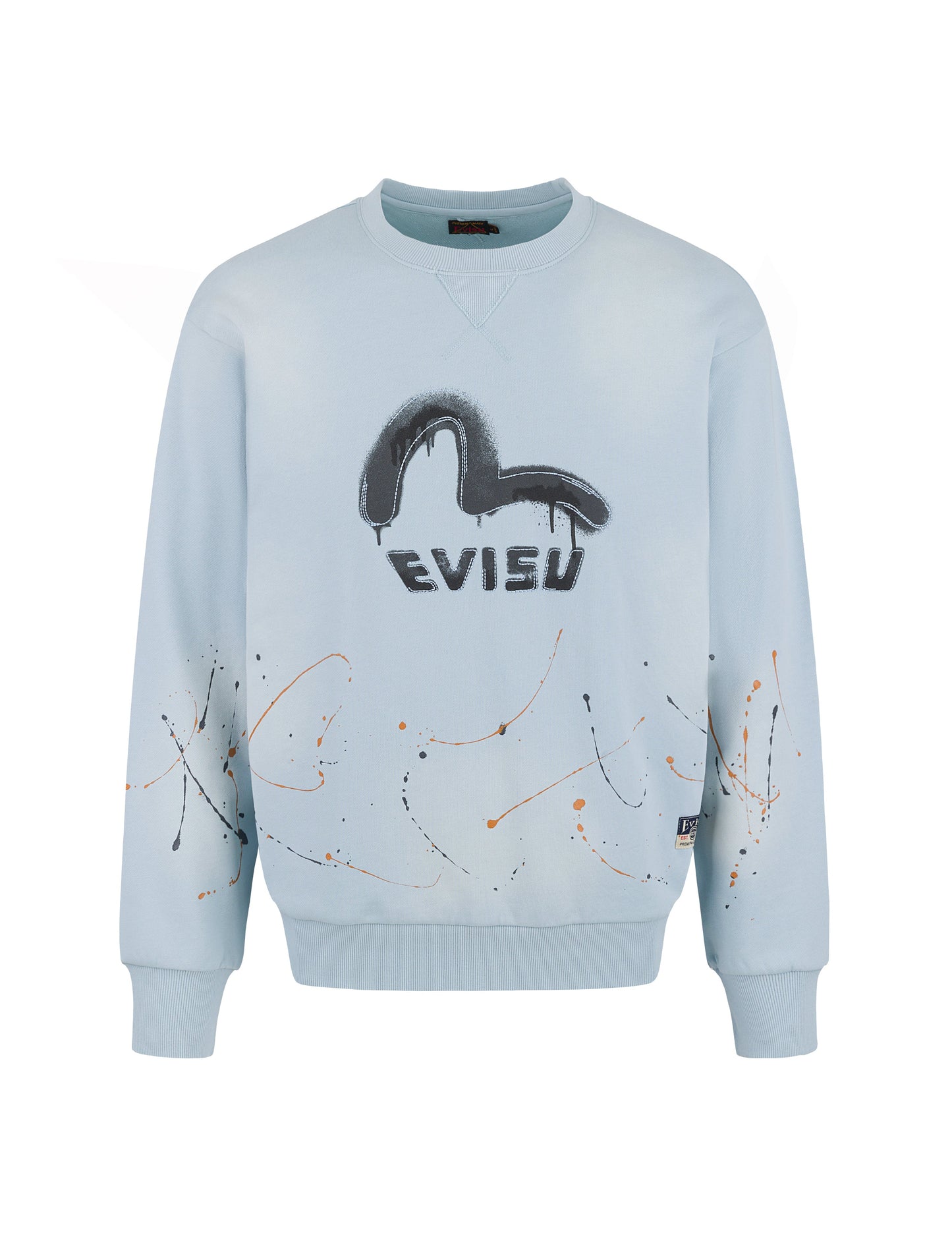 商標和海鷗印花寬版休閒衛衣