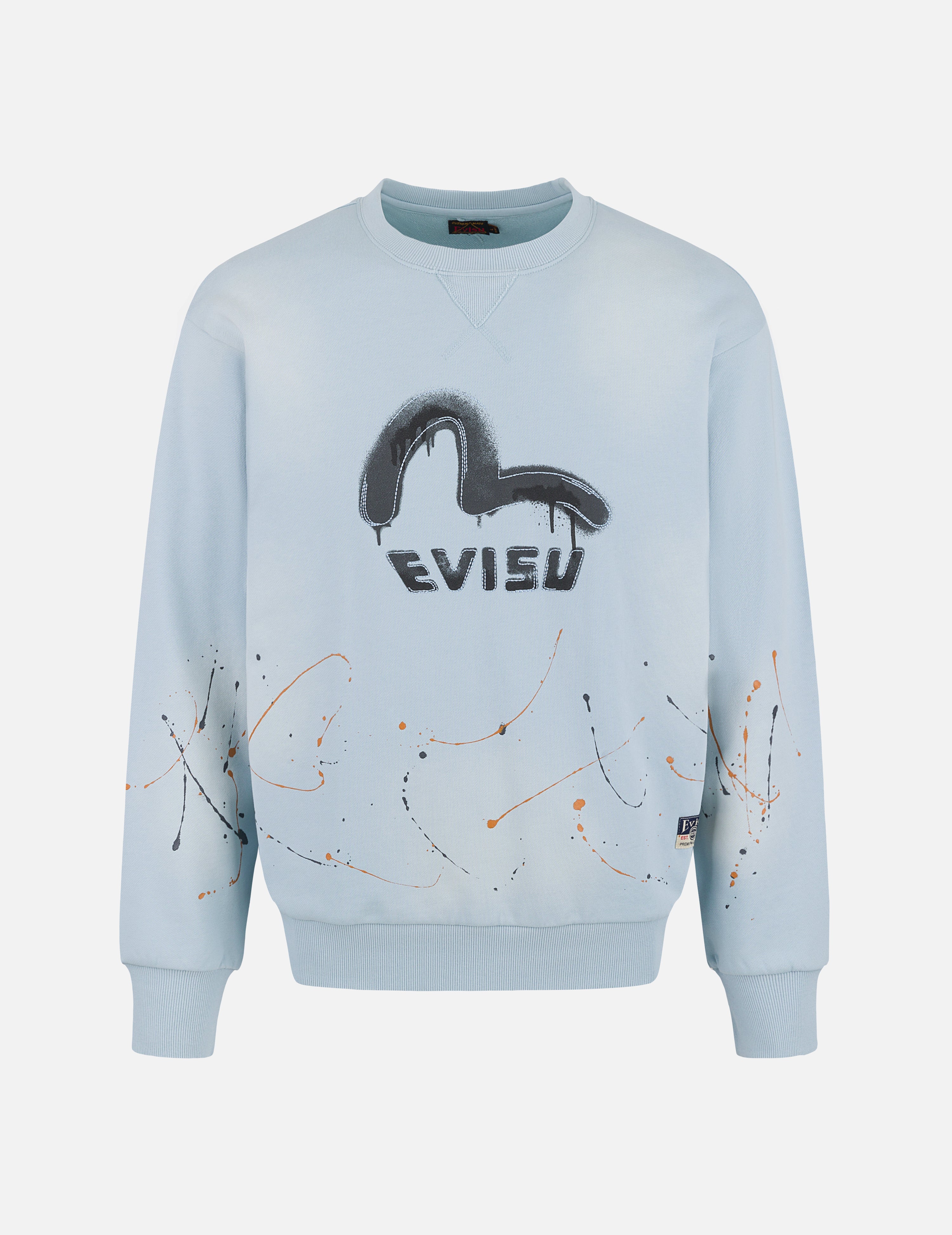 商標和海鷗印花寬版休閒衛衣