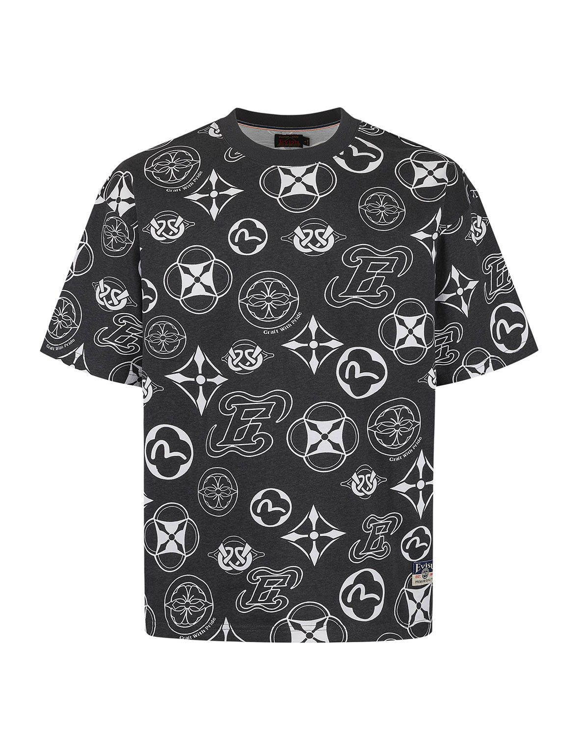 Allover Multi-logo Print Loose Fit T-shirt