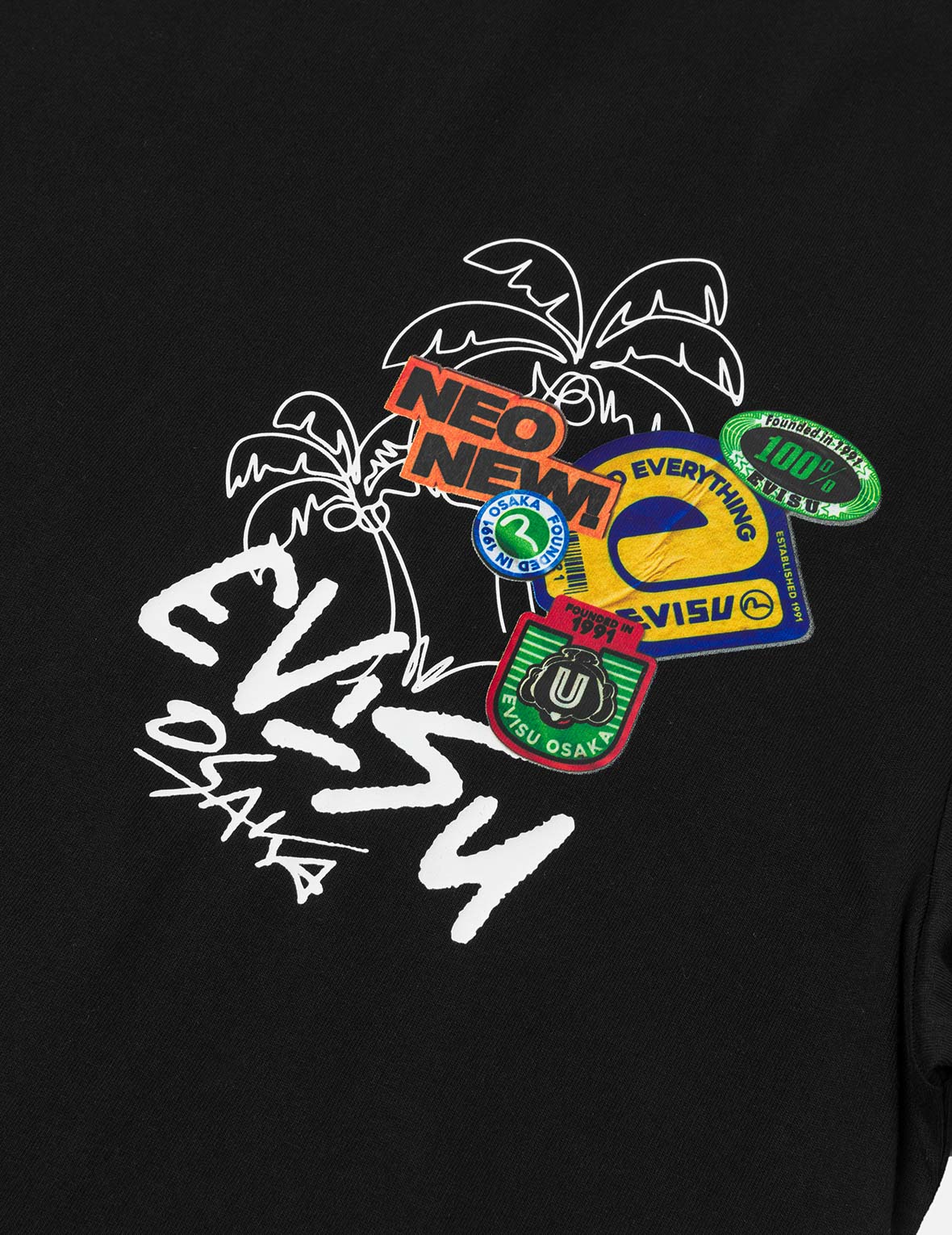 貼紙佛頭印花寬版T恤