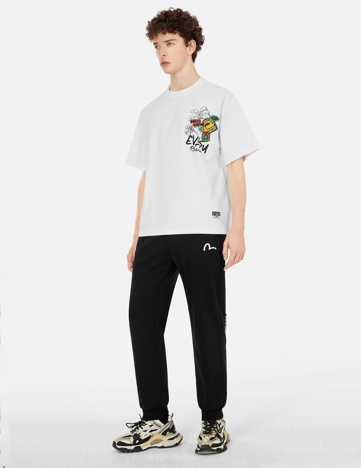 貼紙佛頭印花寬版T恤