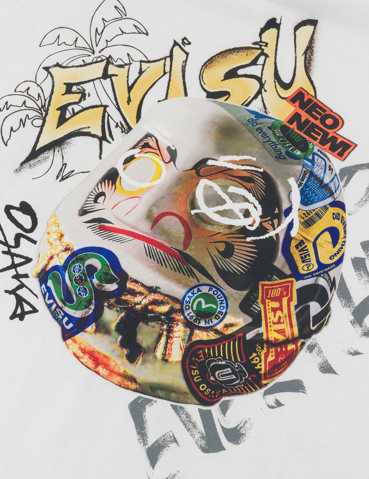 貼紙佛頭印花寬版T恤